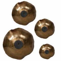 Accessories Uttermost Lucky Coins Brass Wall Bowls, S/4