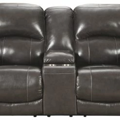 Ashley Furniture Reclining Furniture Hallstrung - PWR REC Loveseat/CON/ADJ HDRST