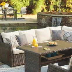 Signature Design By Ashley® Easy Isle - Dark Brown/beige - 3 Pc. - Lounge Set