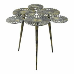Moe's Home Collection Flora Accent Table Antique Gold Tables