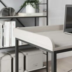 Cheap 👏 Signature Design By Ashley® Desks Bayflynn - White/black - Home Office Desk 💯 14 Signature Design By Ashley® Desks Bayflynn - White/black - Home Office Desk