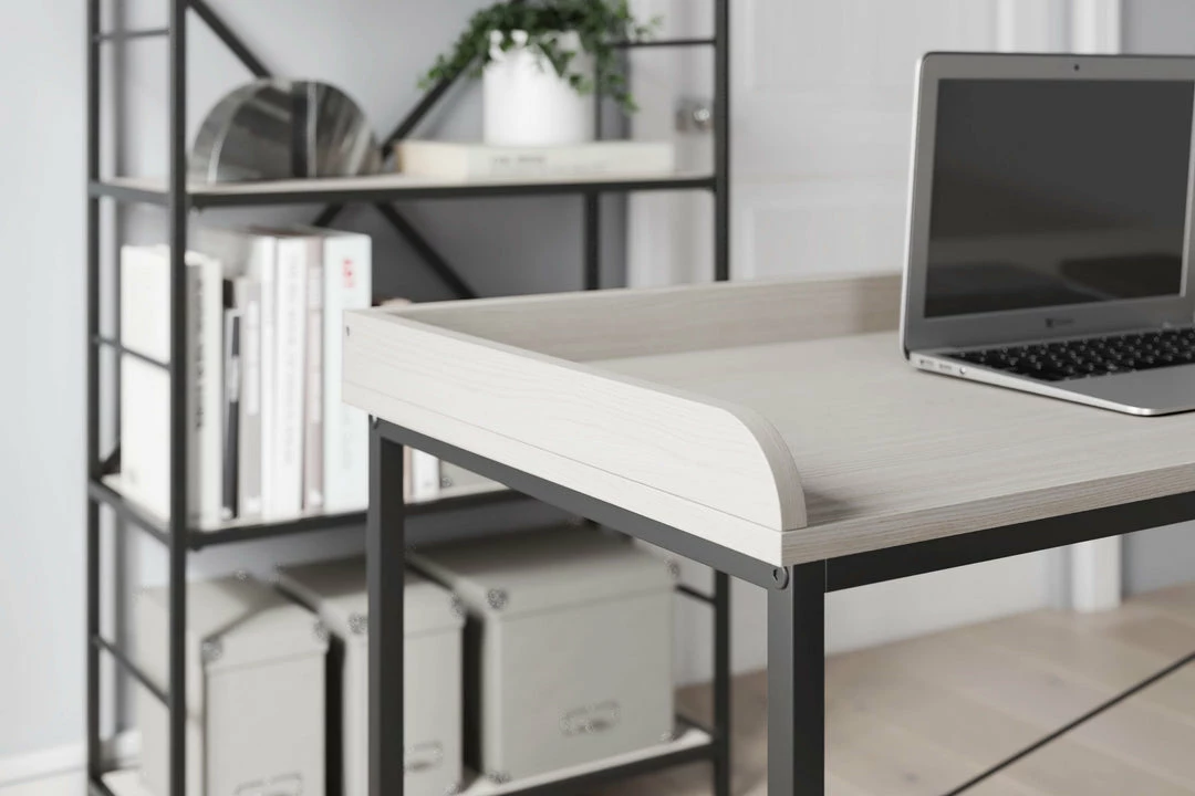 Cheap 👏 Signature Design By Ashley® Desks Bayflynn - White/black - Home Office Desk 💯 7 Signature Design By Ashley® Desks Bayflynn - White/black - Home Office Desk