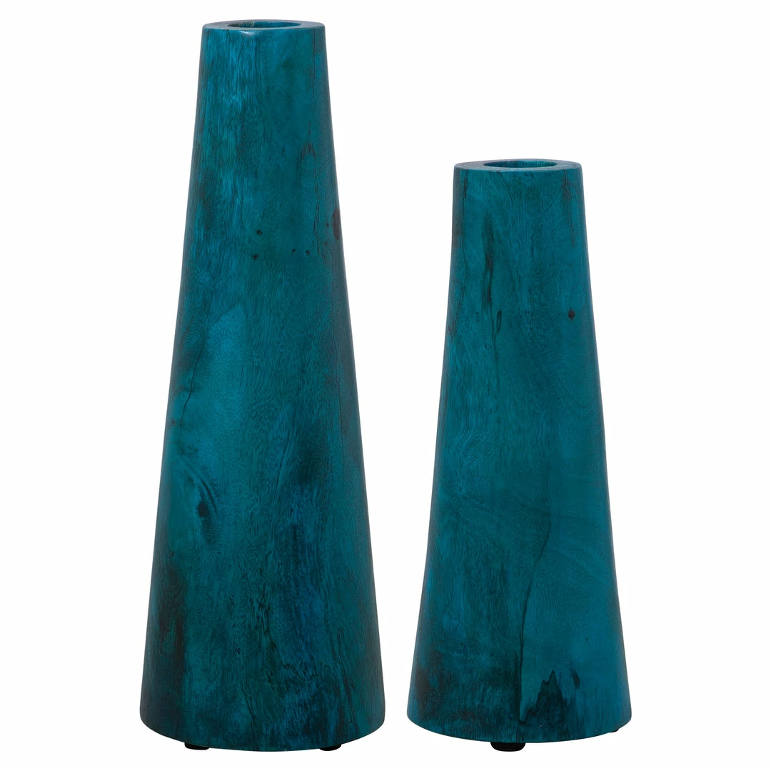 Cheapest ⌛ Uttermost Mambo Blue Vases, S/2 Table Decor ❤️ 3 Uttermost Mambo Blue Vases, S/2 Table Decor