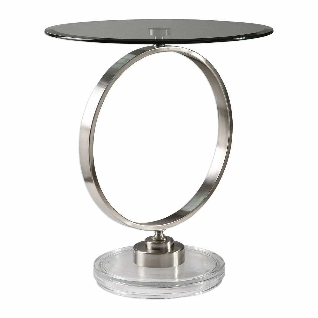 Outlet ✔️ Uttermost Dixon Brushed Nickel Side Table Tables 🧨 5 Uttermost Dixon Brushed Nickel Side Table Tables