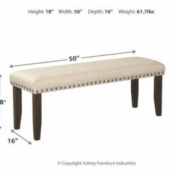 Ashley Furniture Benches Rokane - Light Brown - Large Uph Dining Room Bench