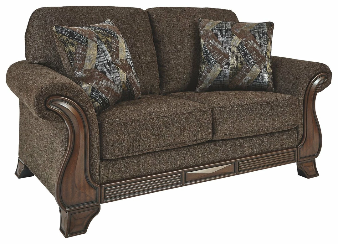 Outlet 👏 Ashley Furniture Loveseats Miltonwood - Teak - Loveseat 👏 3 Ashley Furniture Loveseats Miltonwood - Teak - Loveseat