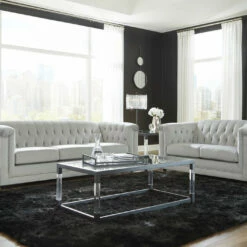 Signature Design By Ashley® Living Room Sets Josanna - Gray - 3 Pc. - Sofa, Loveseat, Chair