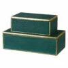 Uttermost Karis Emerald Green Boxes S/2 Table Decor