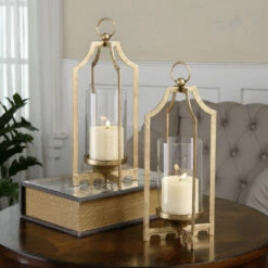Uttermost Lucy Gold Candleholders S/2 Table Decor