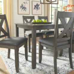 Ashley Furniture Caitbrook - Dark Gray - Rect Drm Table Set (7/cn) Dining Room Sets
