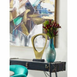 Moe's Home Collection Teardrop Vase Blue Table Decor