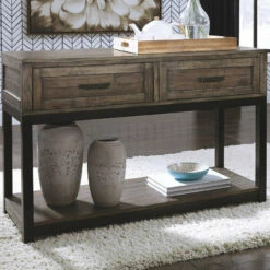 Ashley Furniture Johurst - Grayish Brown - Sofa Table
