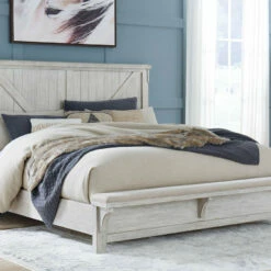 Signature Design By Ashley® Brashland - Best In Class - Dresser, Mirror, Panel Bed With Bench Footboard Bedroom Sets