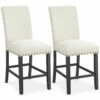 Signature Design By Ashley® Kreabindale - Dark Gray - Upholstered Barstool (2/cn) Stools