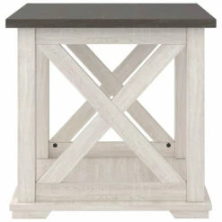 Brand new 😍 Ashley Furniture Dorrinson - White / Black / Gray - Square End Table Tables 🔥 13 Ashley Furniture Dorrinson - White / Black / Gray - Square End Table Tables