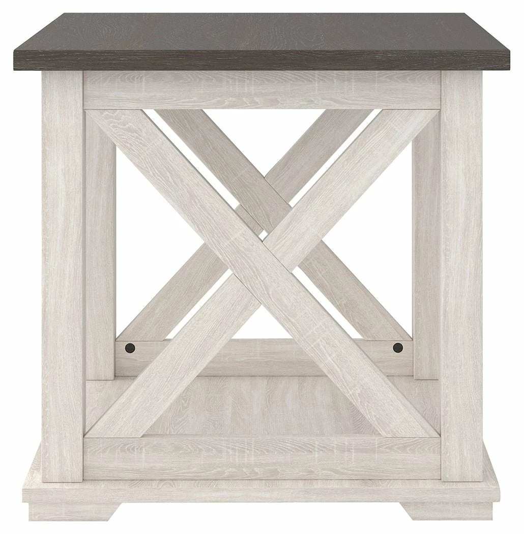 Brand new 😍 Ashley Furniture Dorrinson - White / Black / Gray - Square End Table Tables 🔥 6 Ashley Furniture Dorrinson - White / Black / Gray - Square End Table Tables