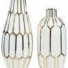 Ashley Furniture Mohsen - Gold Finish/white - Vase Set (2/cn)