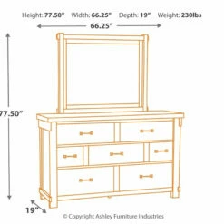 Signature Design By Ashley® Brashland - Best In Class - Dresser, Mirror, Panel Bed With Bench Footboard Bedroom Sets