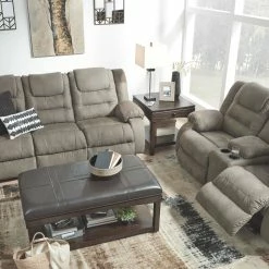 Signature Design By Ashley® Reclining Furniture Mccade - Cobblestone - 2 Pc. - Reclining Sofa, Loveseat