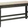 Ashley Furniture Tyler - Antique Black - Dbl Counter Uph Bench (1/cn) Benches