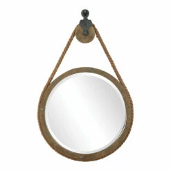 Accessories Uttermost Melton Round Pulley Mirror