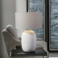 Uttermost Winterscape White Glaze Table Lamp Accessories
