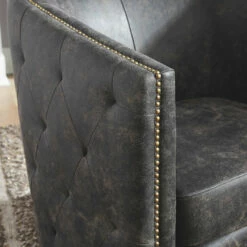 Ashley Furniture Brentlow - Distressed Black - Swivel Chair