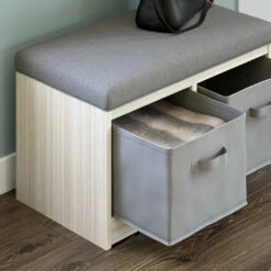 Ashley Furniture Blariden - Gray/natural - Storage Bench