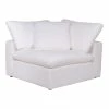 Moe's Home Collection Sectional Pieces Clay Corner Chair Livesmart Fabric White