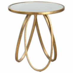 Uttermost Montrez Gold Side Table Tables