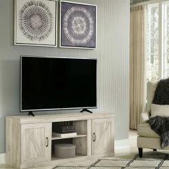 Ashley Furniture TV Stands Bellaby - Whitewash - Lg Tv Stand W/fireplace Option - Small