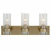 Accessories Uttermost Cardiff Antique Brass 3 Light Vanity