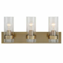 Accessories Uttermost Cardiff Antique Brass 3 Light Vanity