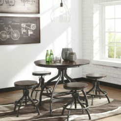 Ashley Furniture Dining Room Sets Odium - Brown - Drm Counter Table Set (5/cn)