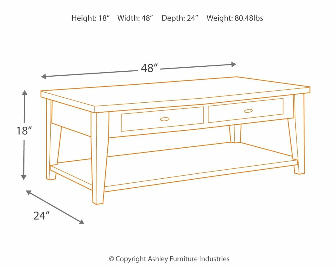 Flash Sale ๐ Ashley Furniture Branbury - Grayish Brown - Rectangular Cocktail Table Tables ๐ 5 Ashley Furniture Branbury - Grayish Brown - Rectangular Cocktail Table Tables
