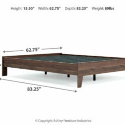Signature Design By Ashley® Beds Calverson - Mocha - Queen Platform Bed