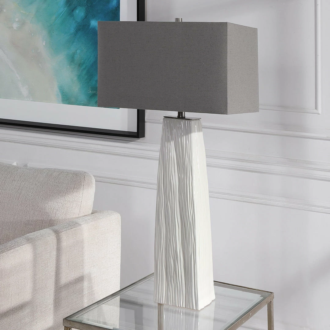 New 🎉 Accessories Uttermost Sycamore White Table Lamp 💯 7 Accessories Uttermost Sycamore White Table Lamp