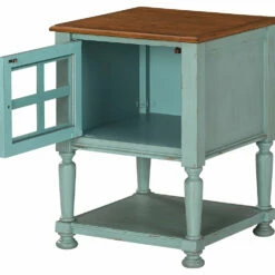 Ashley Furniture Cabinets Mirimyn - Teal/brown - Accent Cabinet