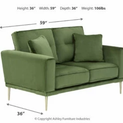 Ashley Furniture Macleary - Linear Design - Stationary Loveseats