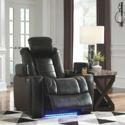 Signature Design By Ashley® Party - Midnight - Pwr Recliner/adj Headrest Chairs