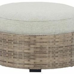 Ashley Furniture Calworth - Beige - Ottoman With Cushion Ottomans
