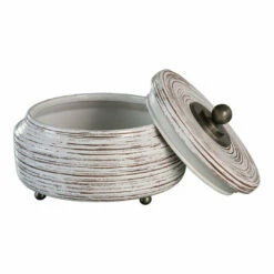 Uttermost Saltillo White Ceramic Box