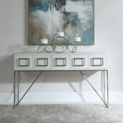 Uttermost Abaya White Console Table Tables