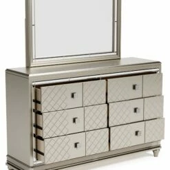 Coupon 🤩 Signature Design By Ashley® Bedroom Sets Chevanna - Platinum - 7 Pc. - 👗 Dresser, Mirror, Queen Upholstered Panel Bed, 2 Nightstand 🔥 15 Signature Design By Ashley® Bedroom Sets Chevanna - Platinum - 7 Pc. - Dresser, Mirror, Queen Upholstered Panel Bed, 2 Nightstand