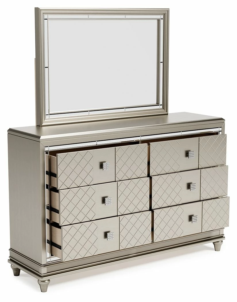 Coupon 🤩 Signature Design By Ashley® Bedroom Sets Chevanna - Platinum - 7 Pc. - 👗 Dresser, Mirror, Queen Upholstered Panel Bed, 2 Nightstand 🔥 7 Signature Design By Ashley® Bedroom Sets Chevanna - Platinum - 7 Pc. - Dresser, Mirror, Queen Upholstered Panel Bed, 2 Nightstand