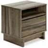 Cheap 🔥 Signature Design By Ashley® Shallifer - Brown - One Drawer Night Stand Nightstands 👍 2 Signature Design By Ashley® Shallifer - Brown - One Drawer Night Stand Nightstands