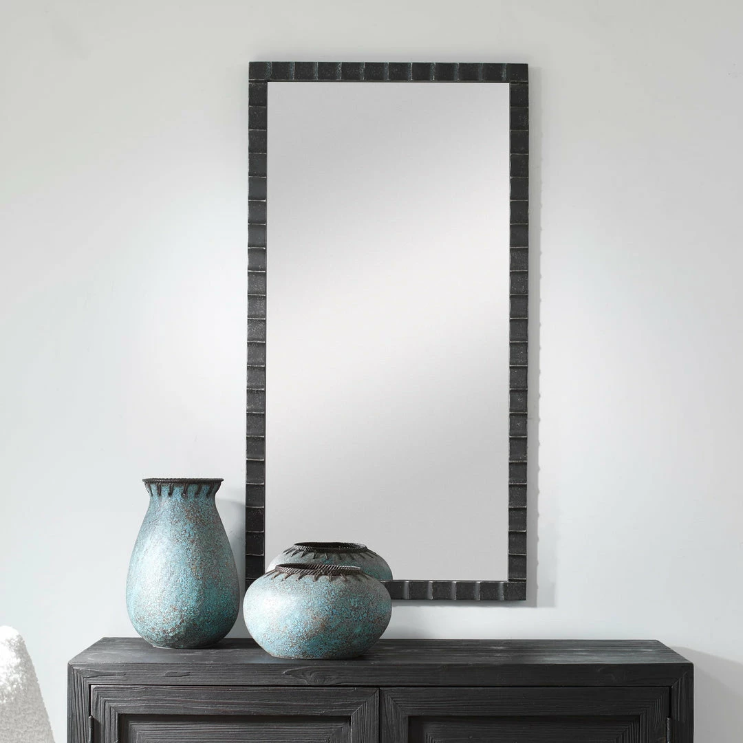 Flash Sale 😀 Uttermost Dandridge Black Industrial Mirror 🎉 8 Uttermost Dandridge Black Industrial Mirror