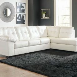 Signature Design By Ashley® Donlen - White - Left Arm Facing Sofa 2 Pc Sectional Sectionals