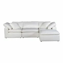Moe's Home Collection Terra Condo Lounge Modular Sectional Livesmart Fabric Cream Sectionals