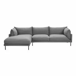 Moe's Home Collection Jamara Sectional Charcoal Left Sectionals